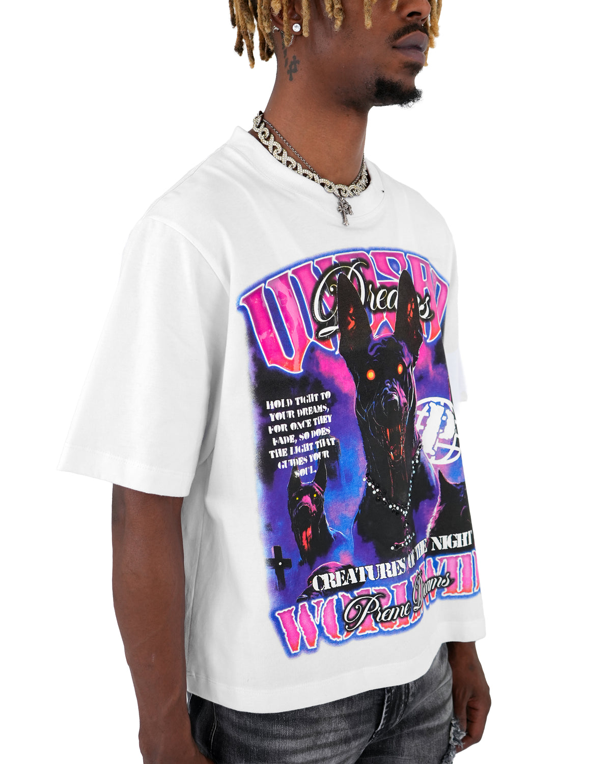 Hound of Shadows White T-Shirt