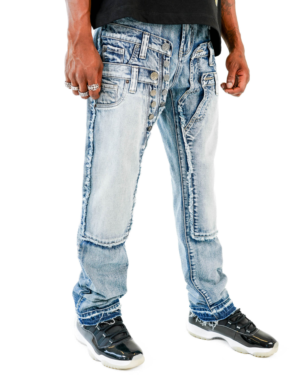 TripleCross Waistband Blue Denim Jean