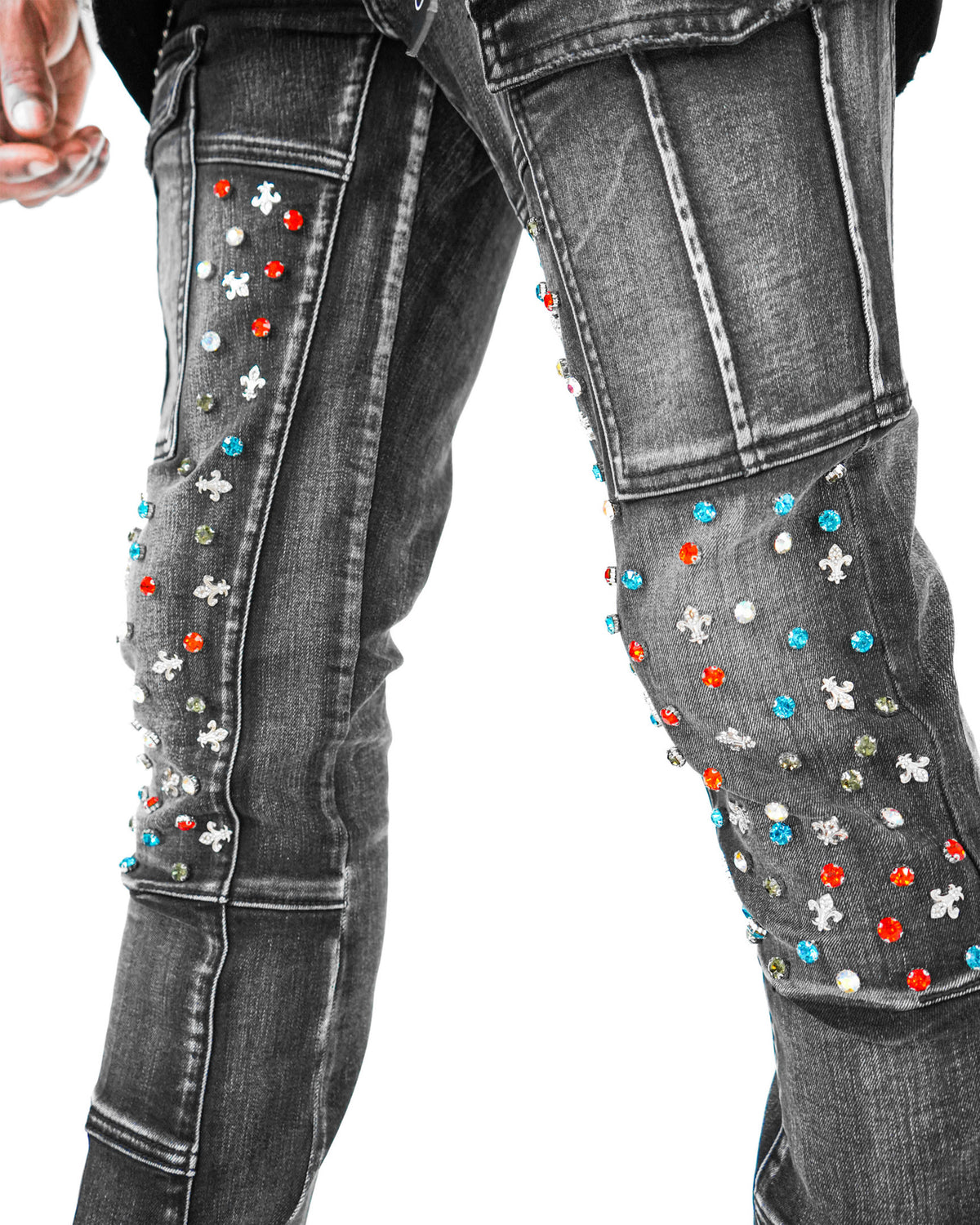 Black Prism Cargo Denim Jean
