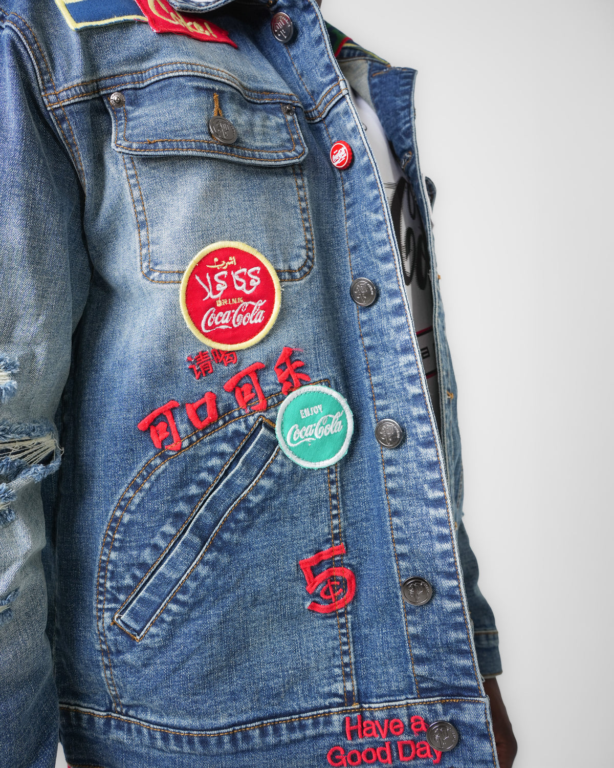 Coca-Cola Neon City Blue Denim Jacket