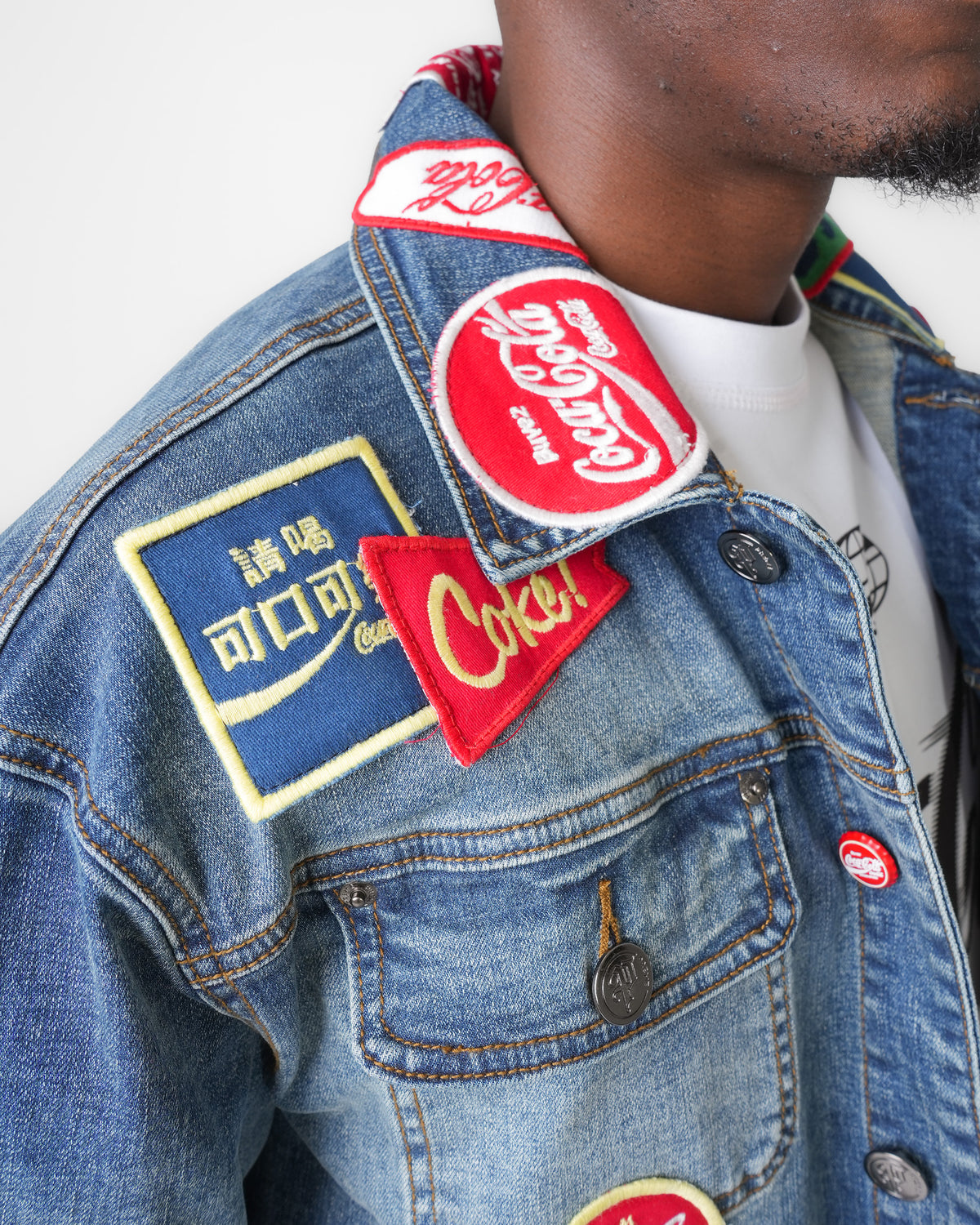 Coca-Cola Neon City Blue Denim Jacket