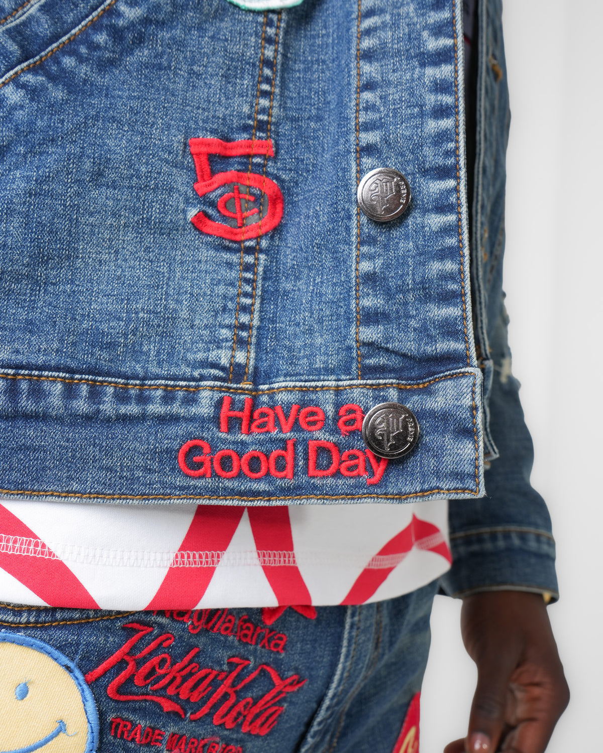 Coca-Cola Neon City Blue Denim Jacket