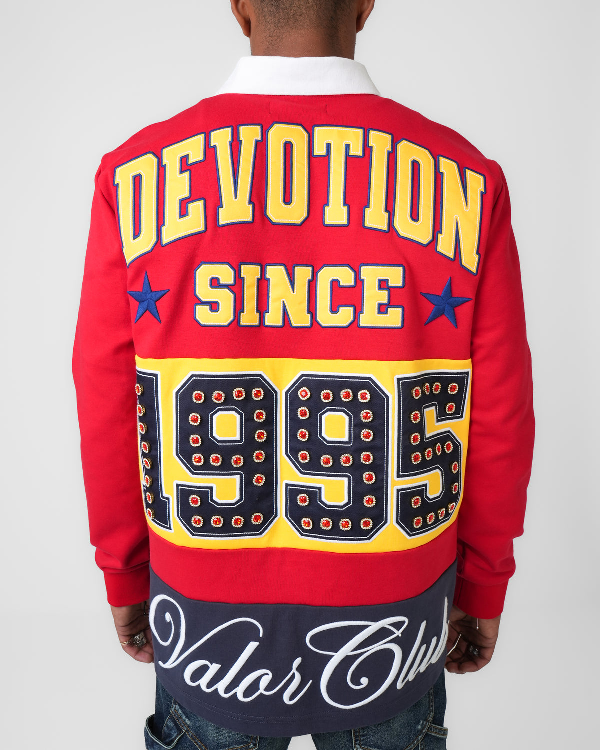 Valor Club Red Long Sleeve Polo