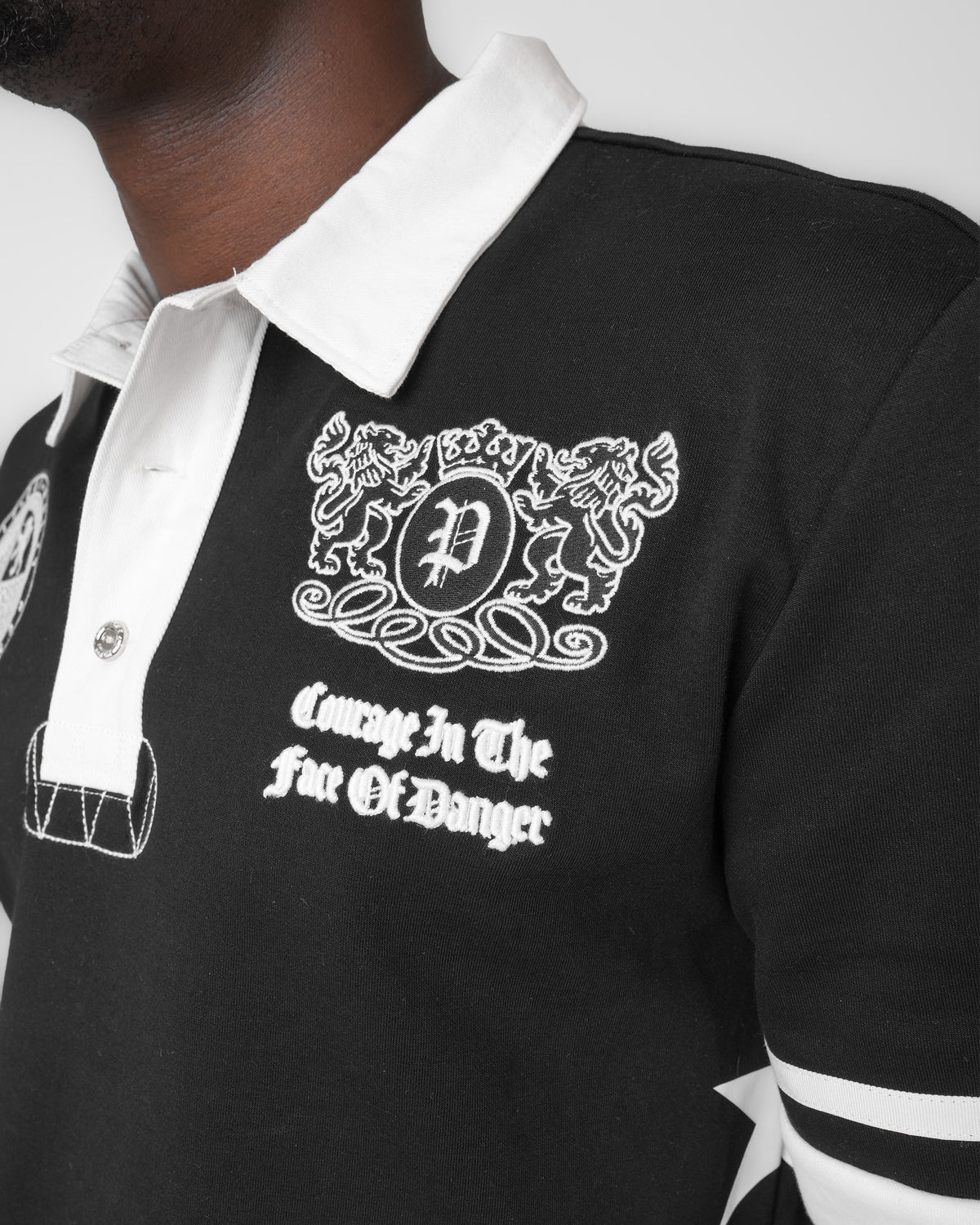 Wrath Division Black Long Sleeve Polo