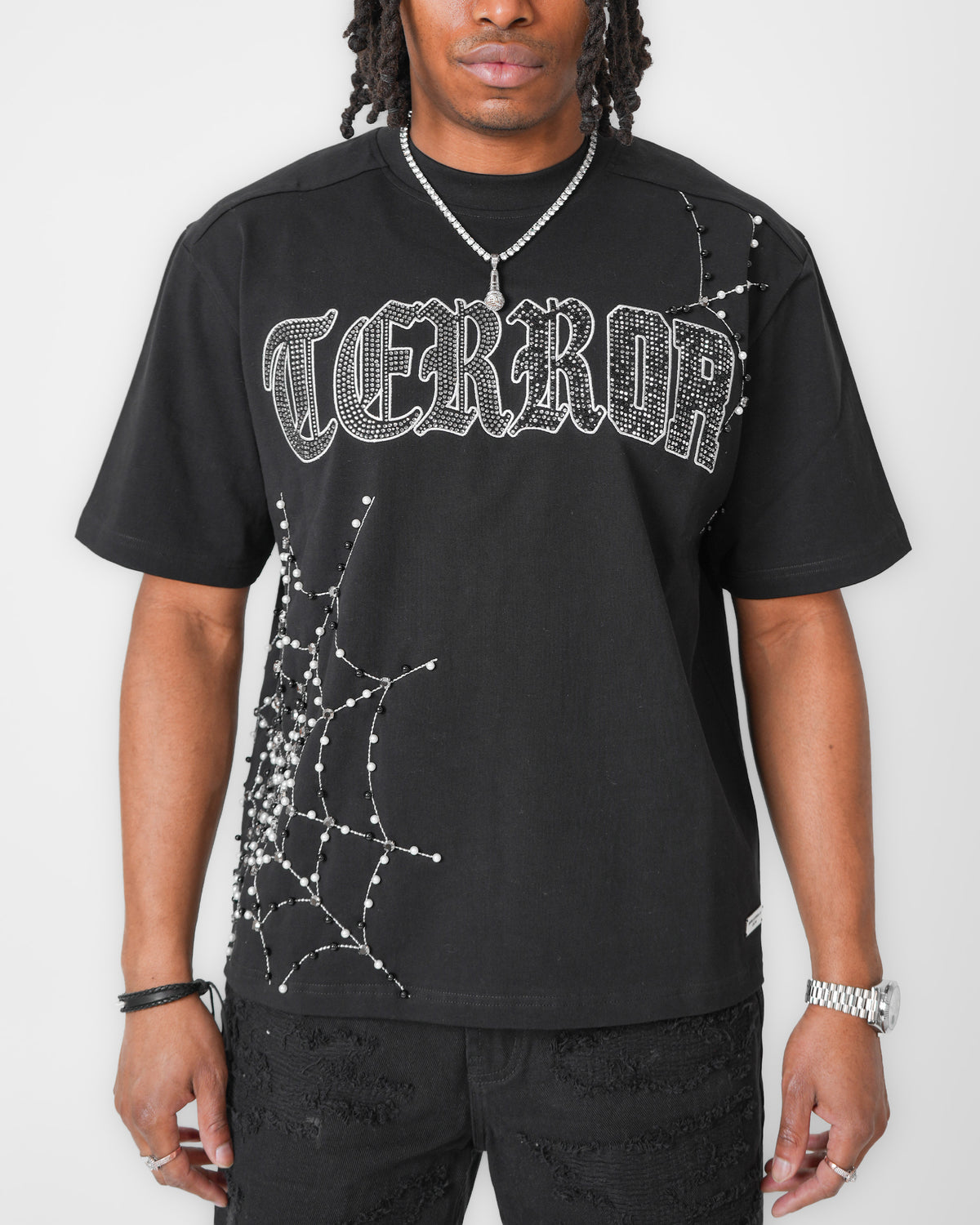 Terror Webbing Crystal Black T-Shirt