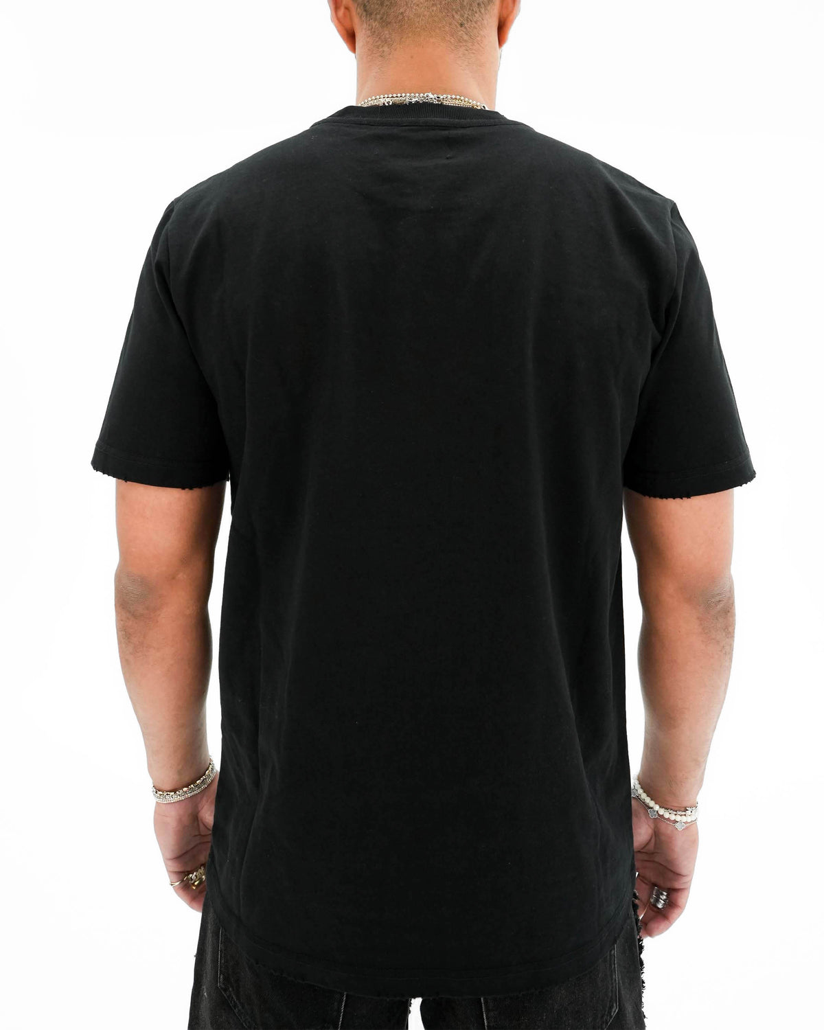Cosmic Reign Pearl Stoned Black T-Shirt
