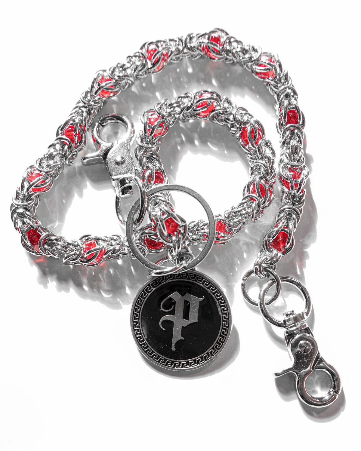 Crimson Coil Denim Chain Accessory