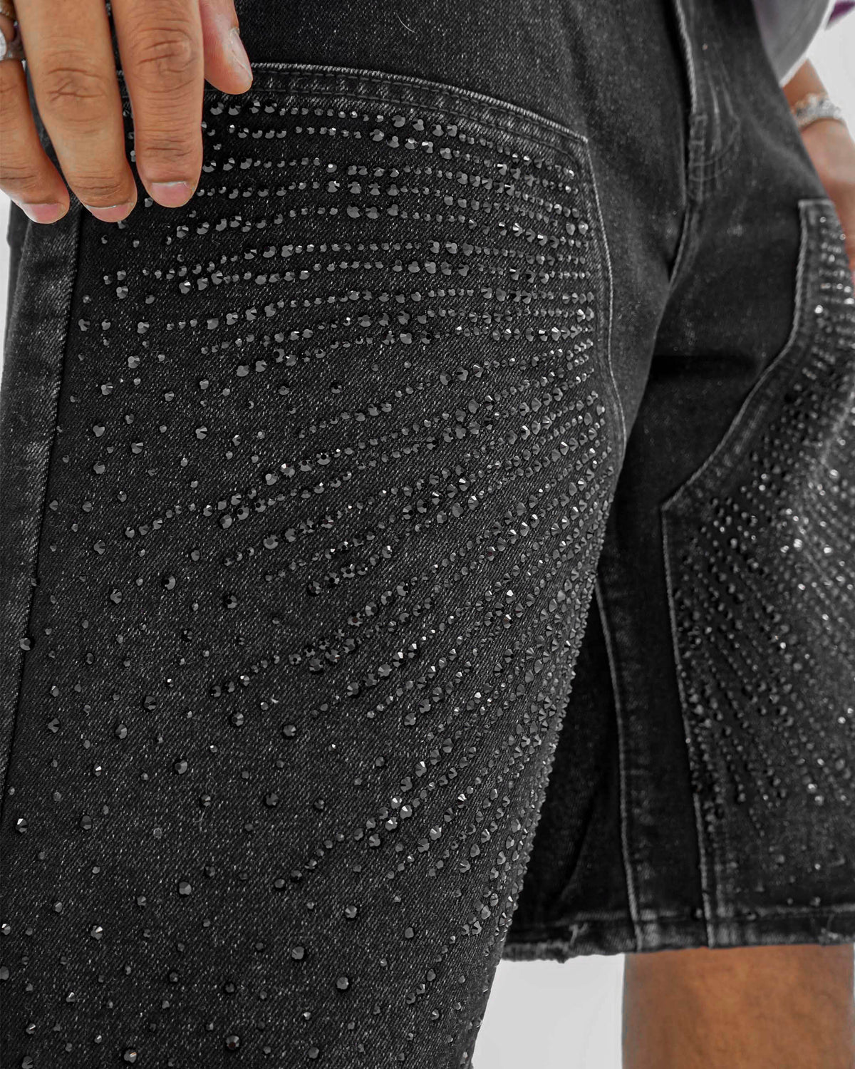 Lightstrike Stoned Black Denim Shorts