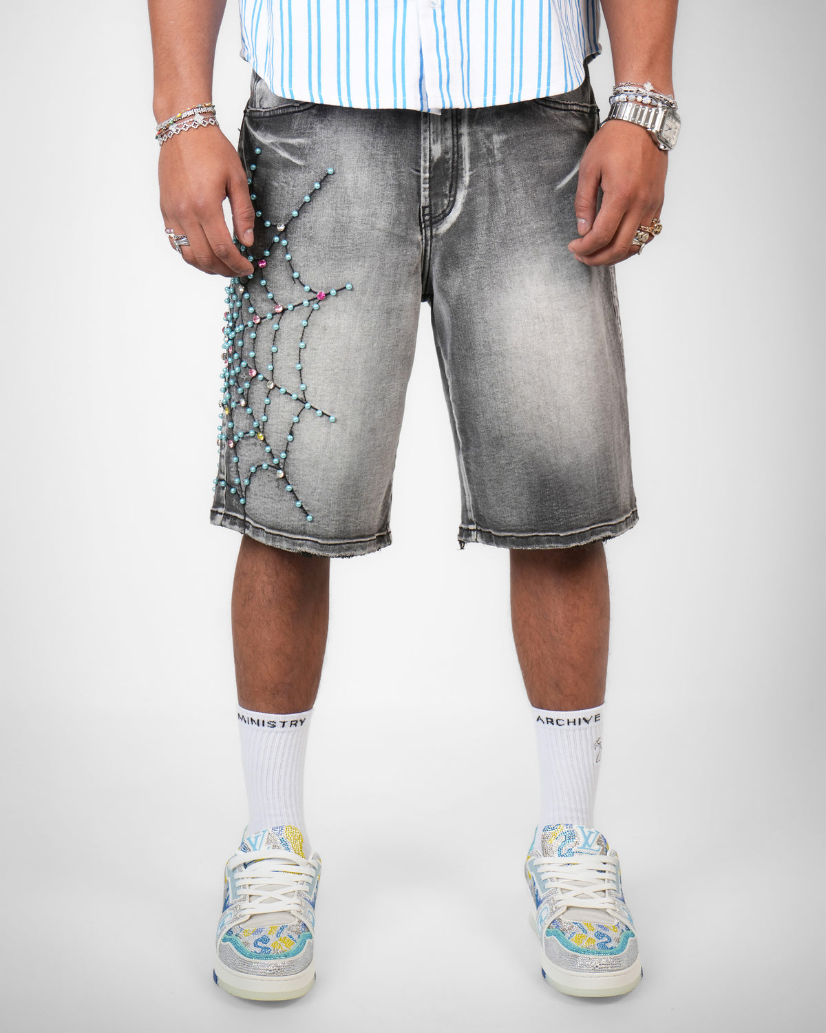 Ash Webstone Grey Denim Short
