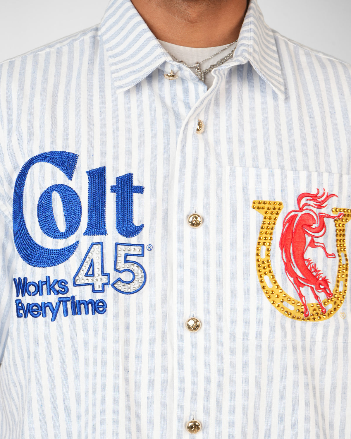 Colt 45 Classic Blue Mechanic Shirt