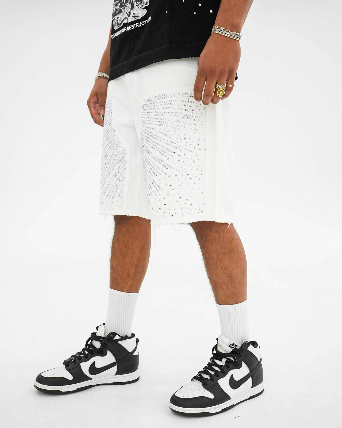 Lightstrike Stoned White Denim Shorts