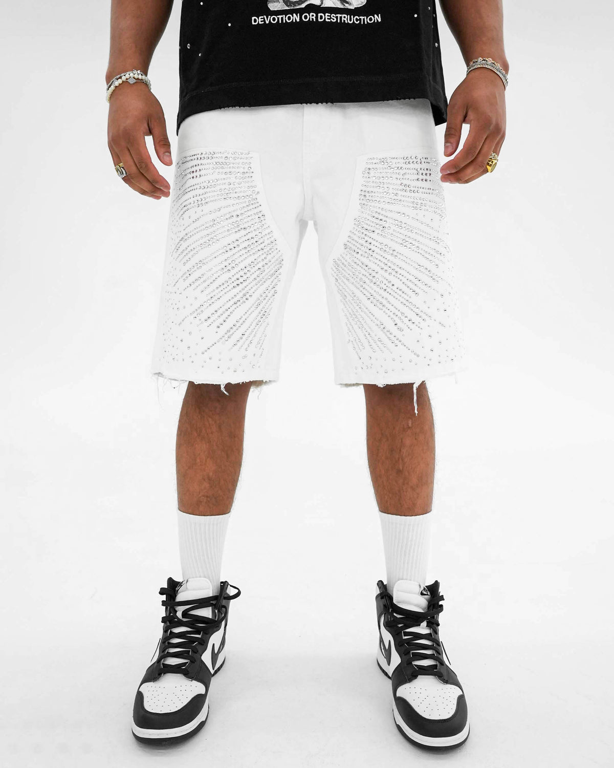 Lightstrike Stoned White Denim Shorts