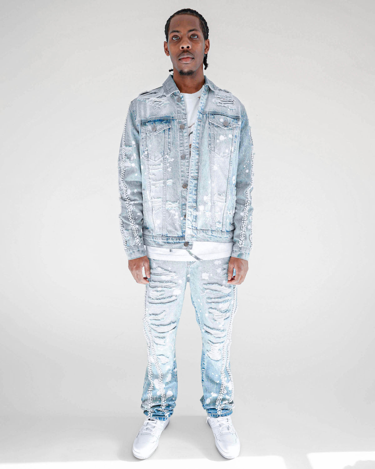 Preme Devotion Pearl Light Indigo Denim Jacket