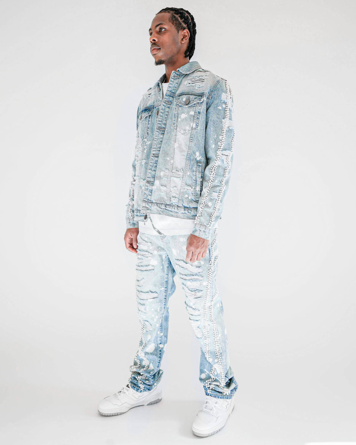 Preme Devotion Pearl Light Indigo Denim Jacket