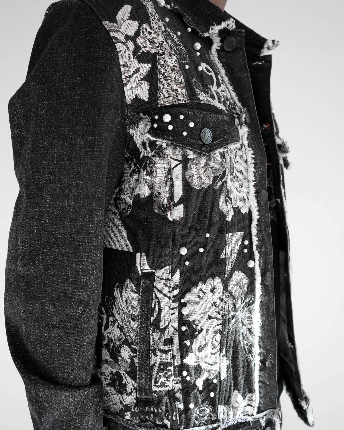 Preme Devotion Pearl Black Denim Jacket