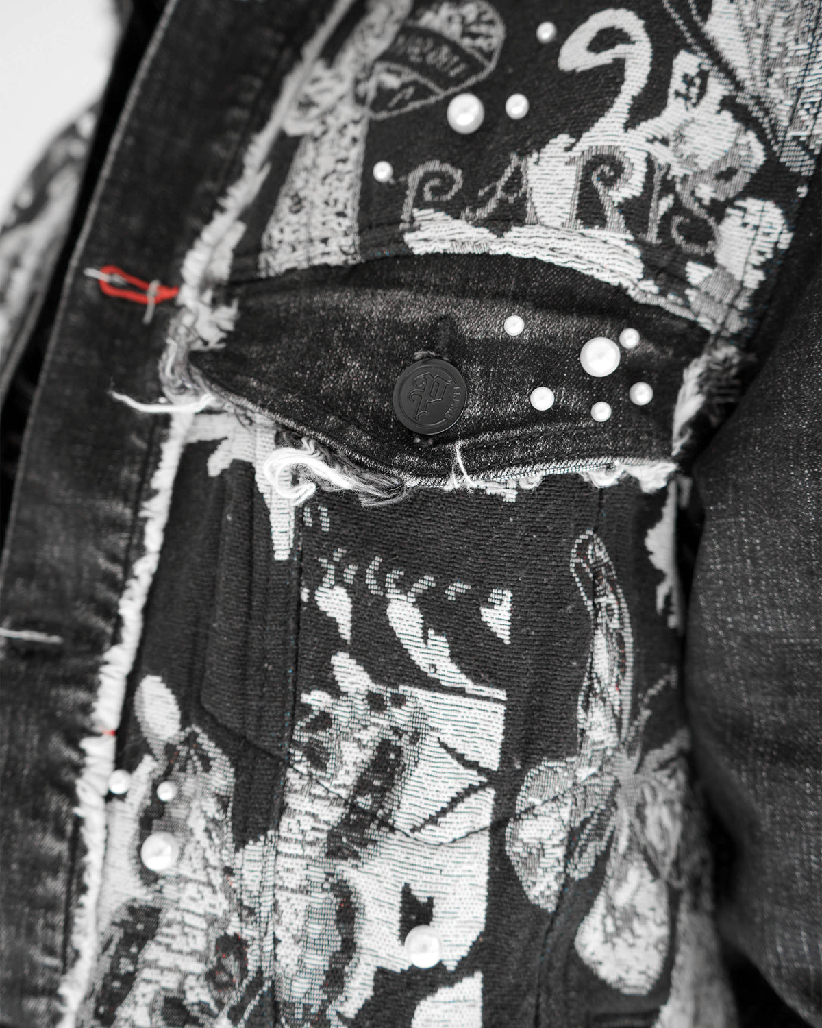 Preme Devotion Pearl Black Denim Jacket