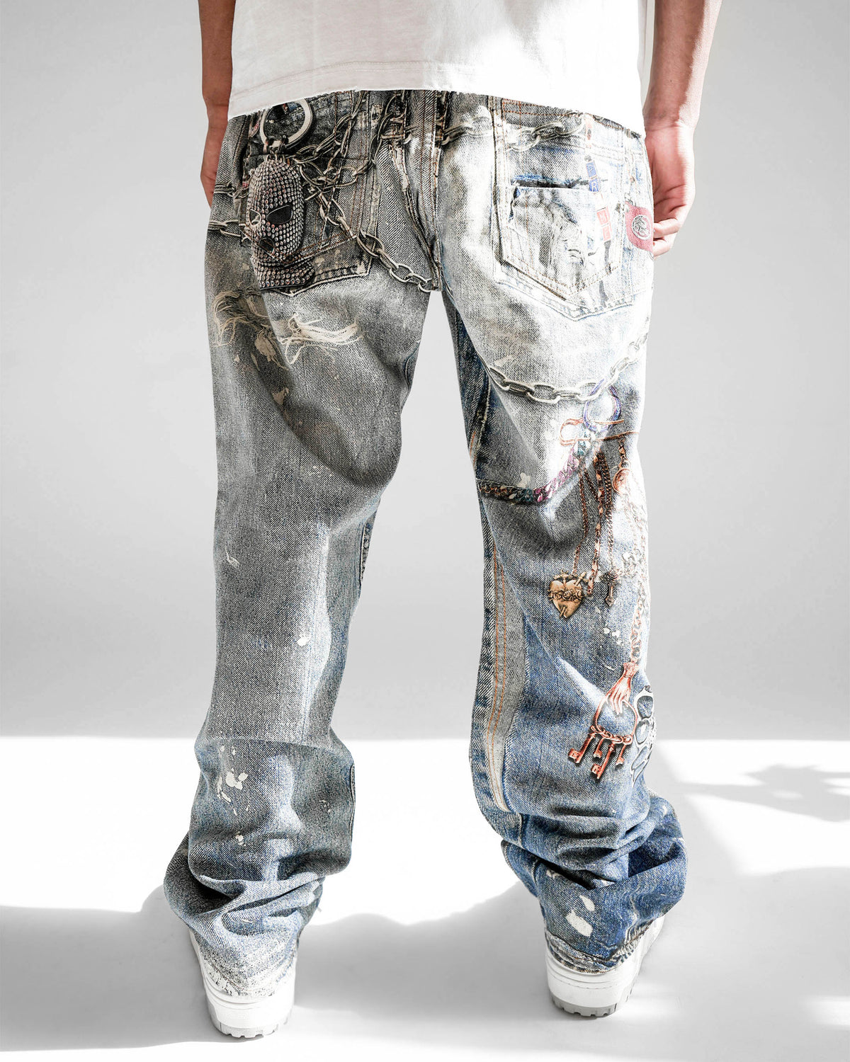 Preme Reign in Chains Light Indigo Denim Jean