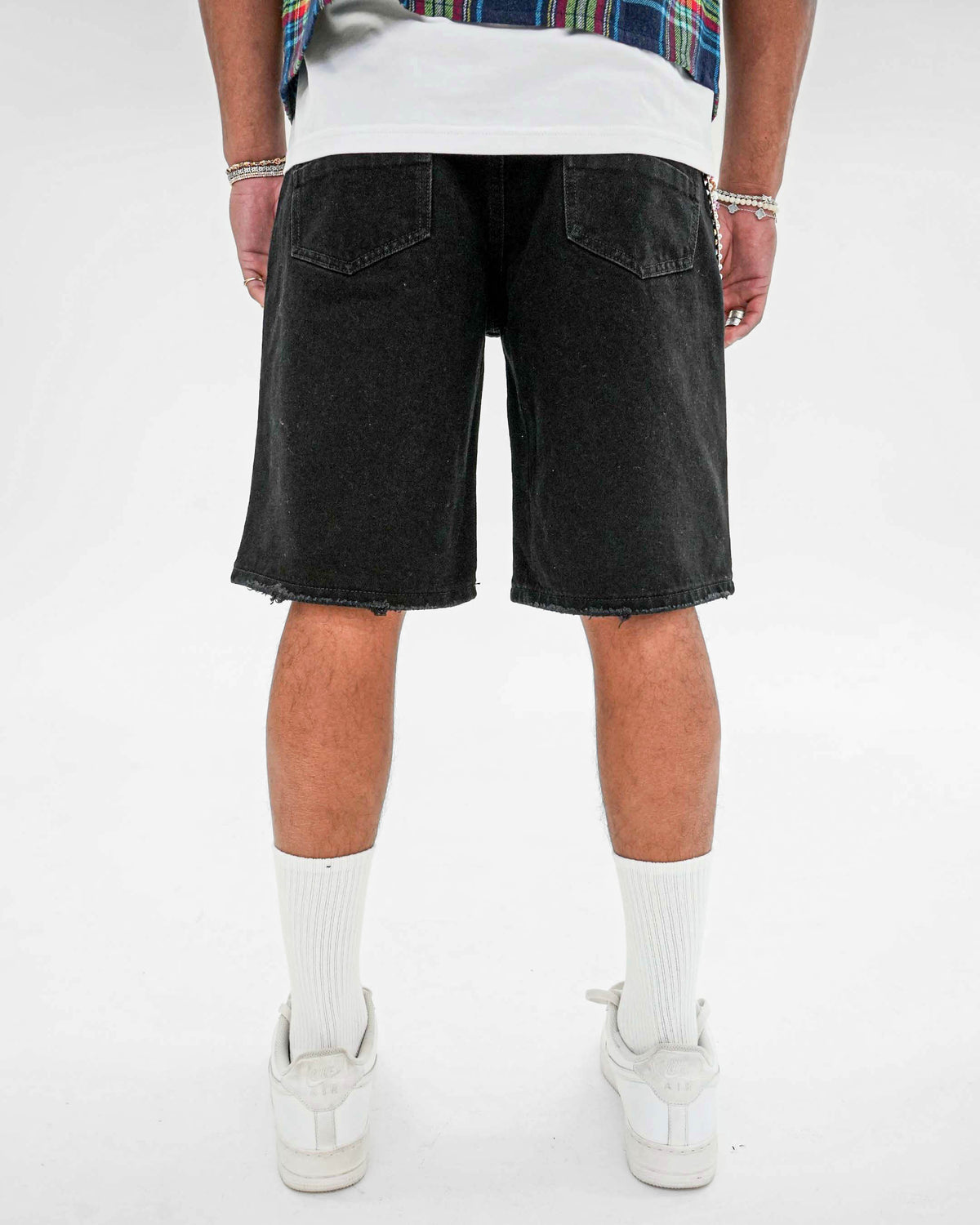 Prism Stoned Black Denim Short