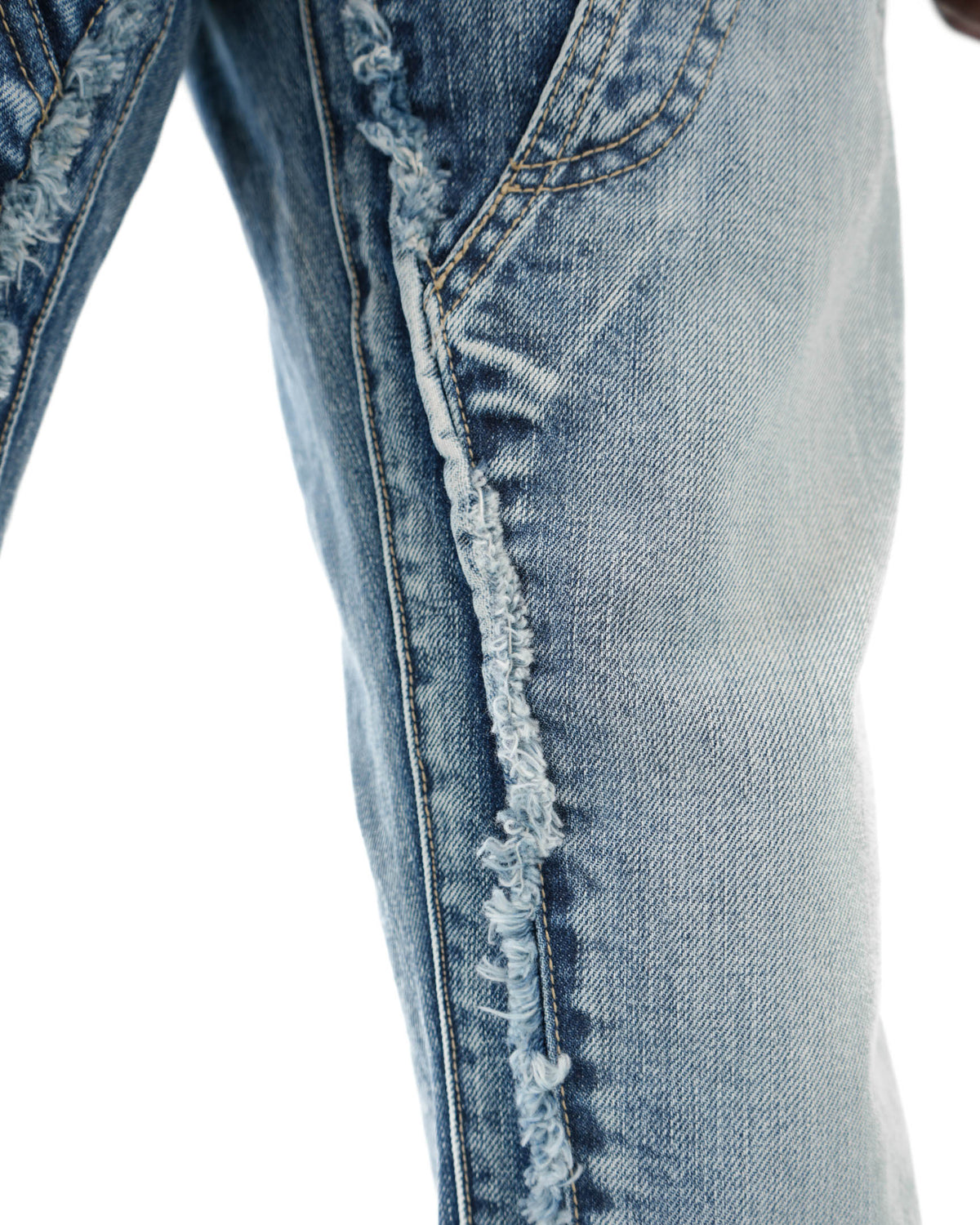 TripleCross Waistband Blue Denim Jean
