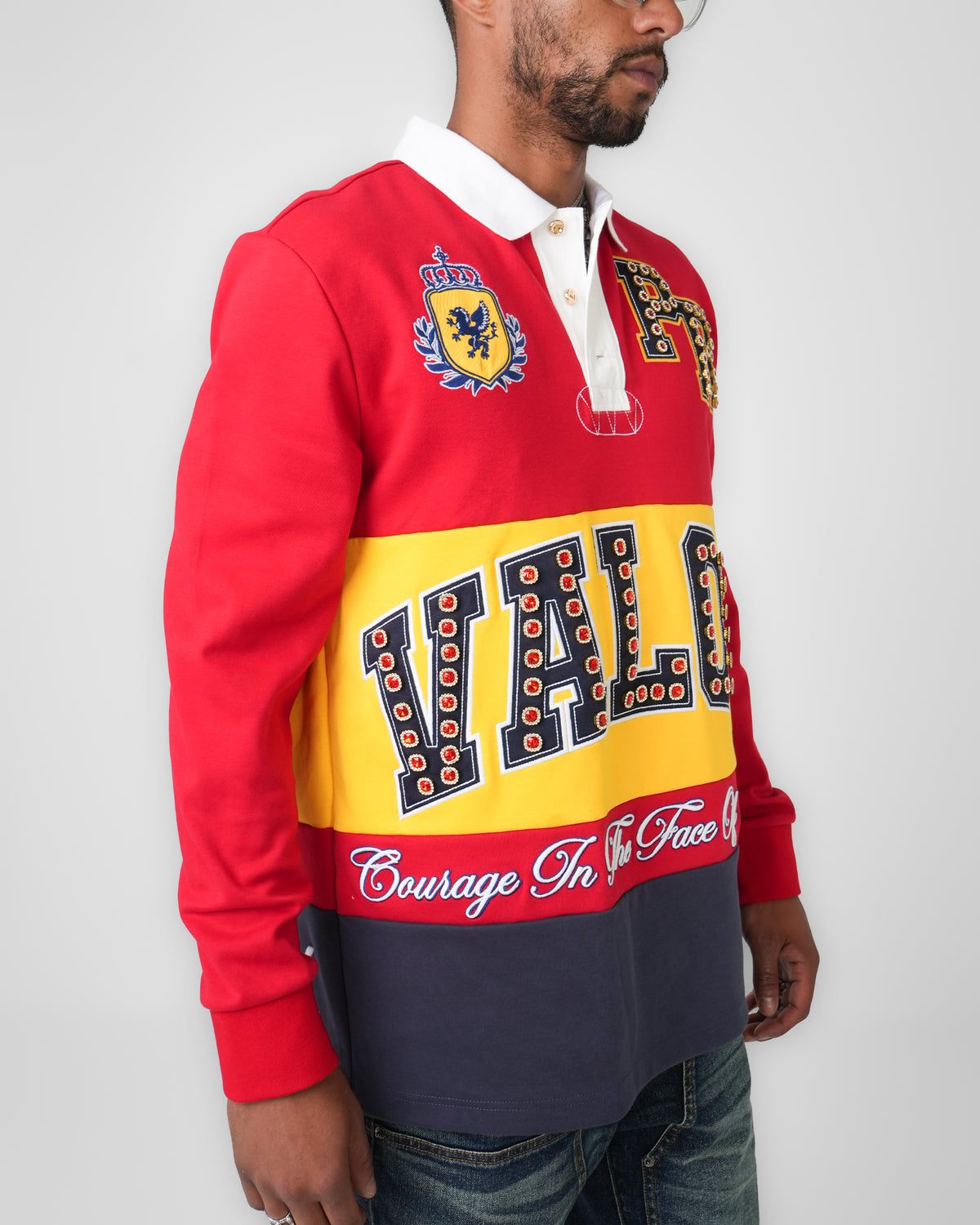 Valor Club Red Long Sleeve Polo