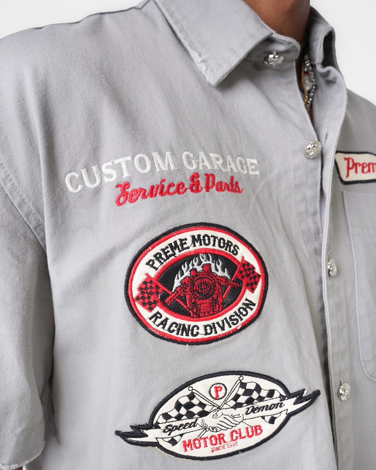 Outlaw Motor Garage Gray Mechanical Shirt