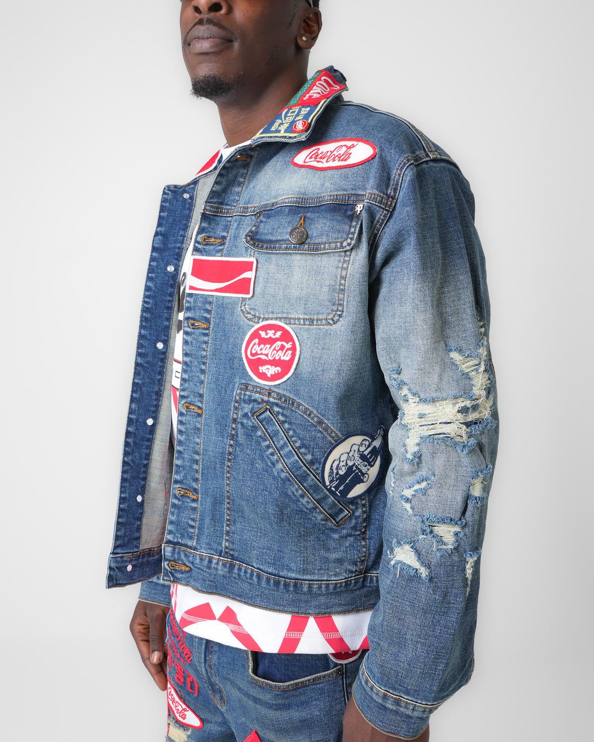 Coca-Cola Neon City Blue Denim Jacket