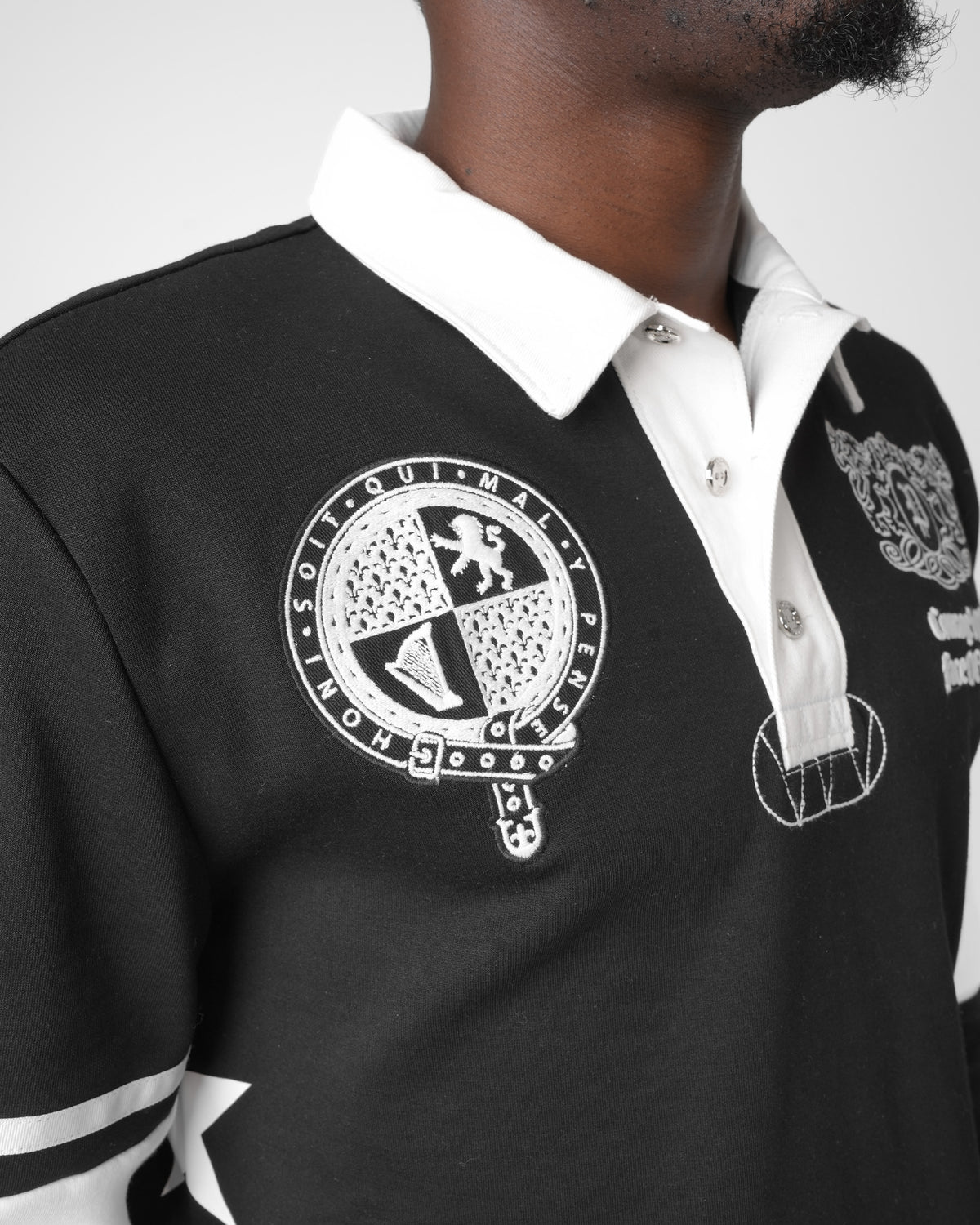 Wrath Division Black Long Sleeve Polo