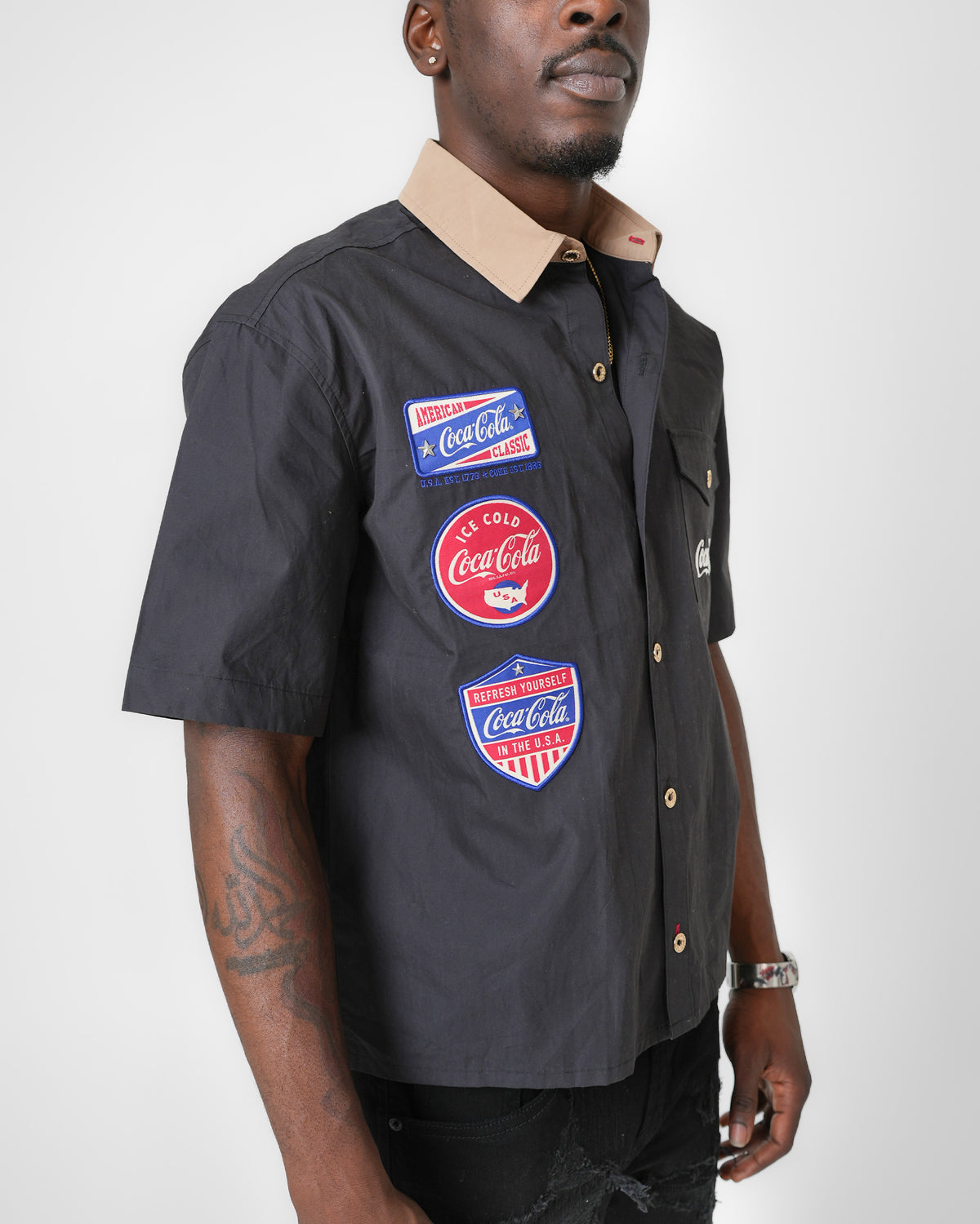 Coca-Cola Old Bodega Black Mechanic Shirt