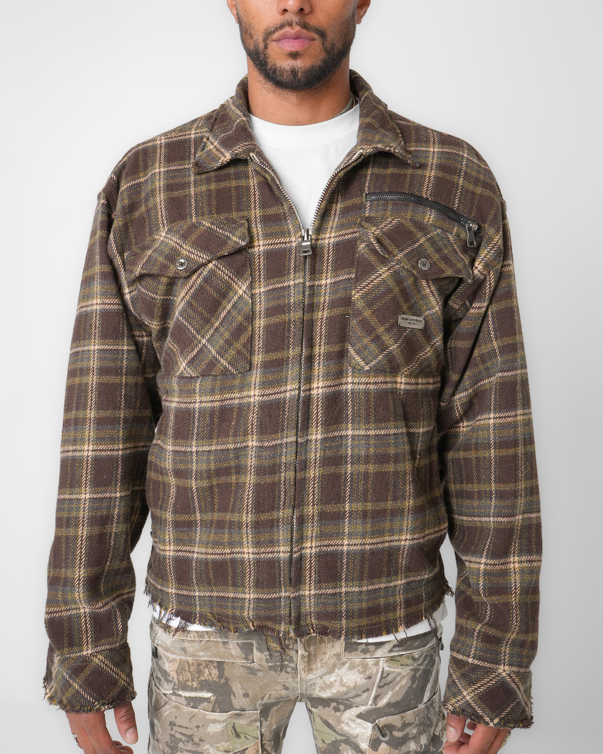 Archangel Crest Dark Oak Flannel Jacket