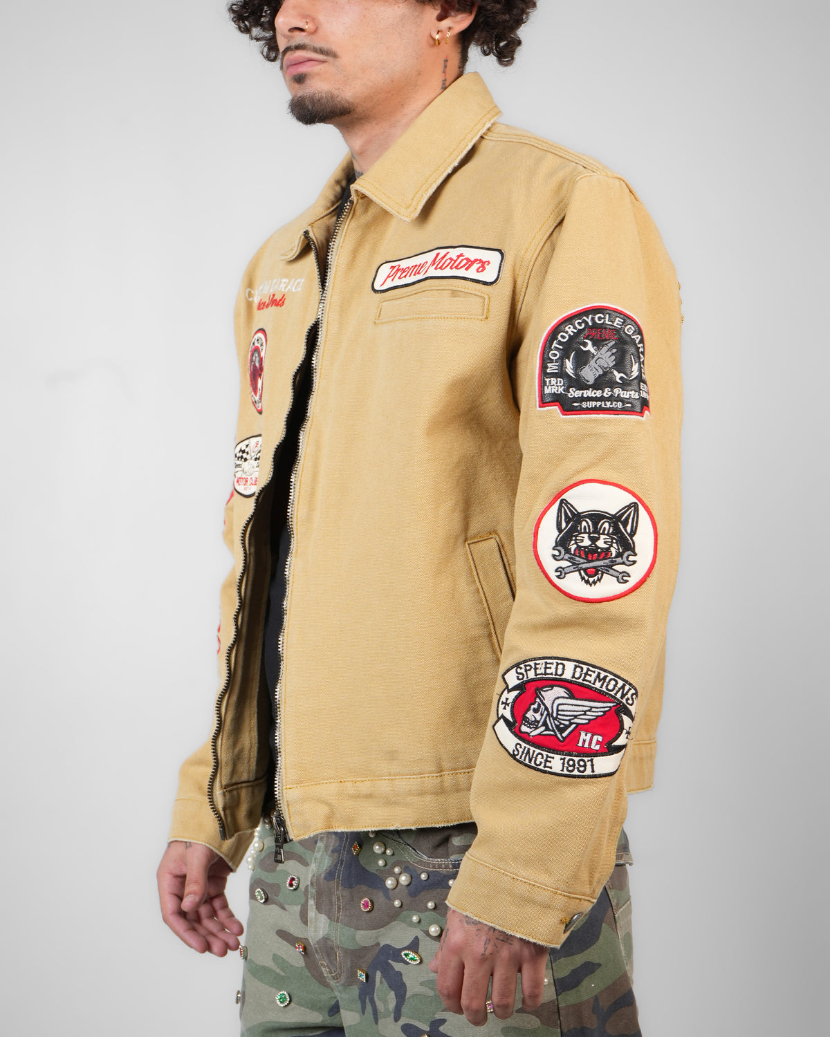 Outlaw Motor Garage Tan Jacket