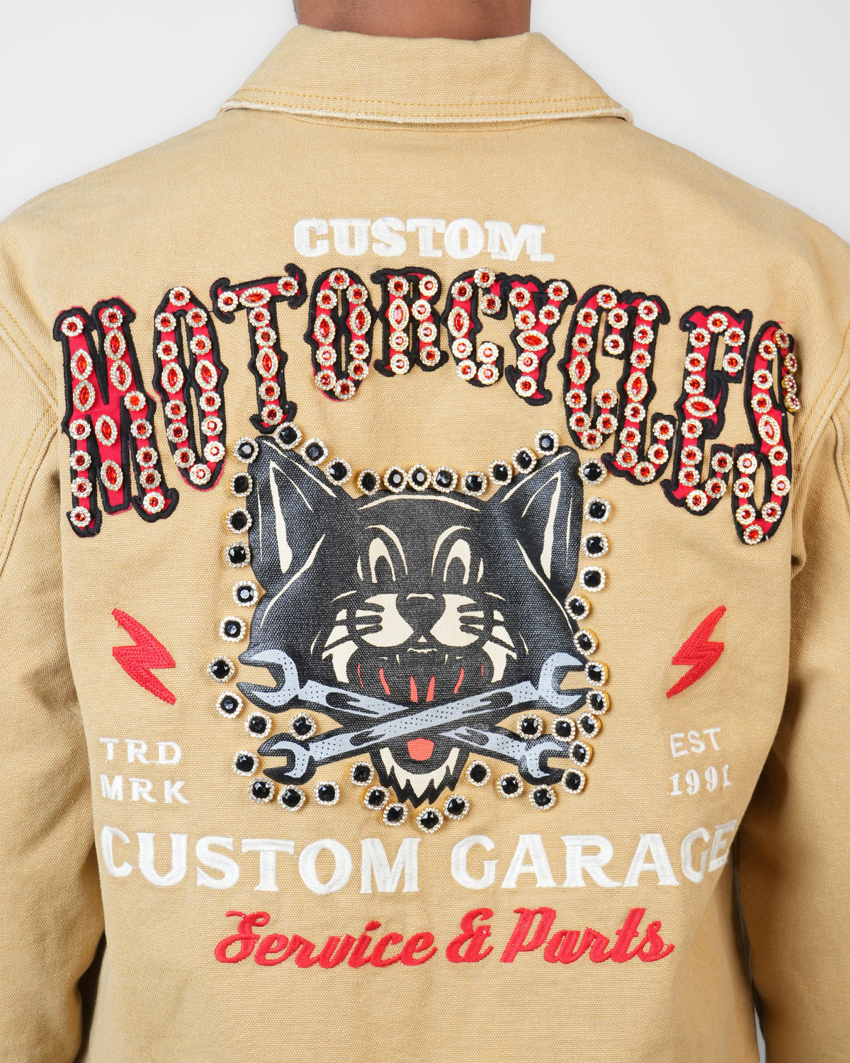Outlaw Motor Garage Tan Jacket