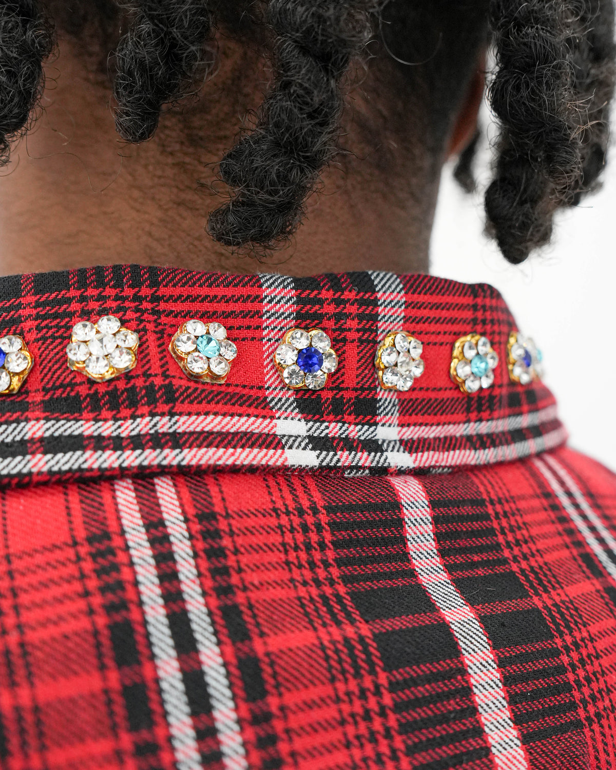 Eternal Ascension Red Plaid Sleeveless Shirt