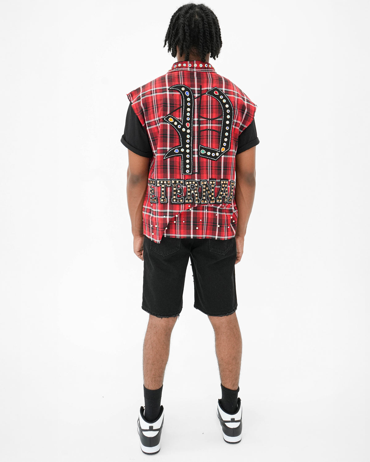 Eternal Ascension Red Plaid Sleeveless Shirt