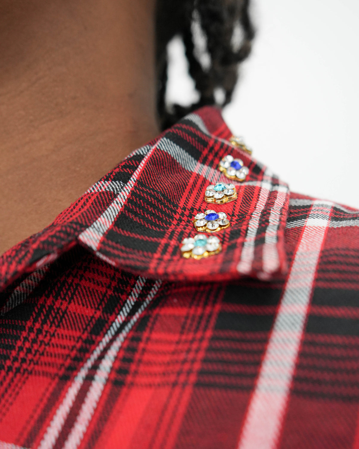 Eternal Ascension Red Plaid Sleeveless Shirt