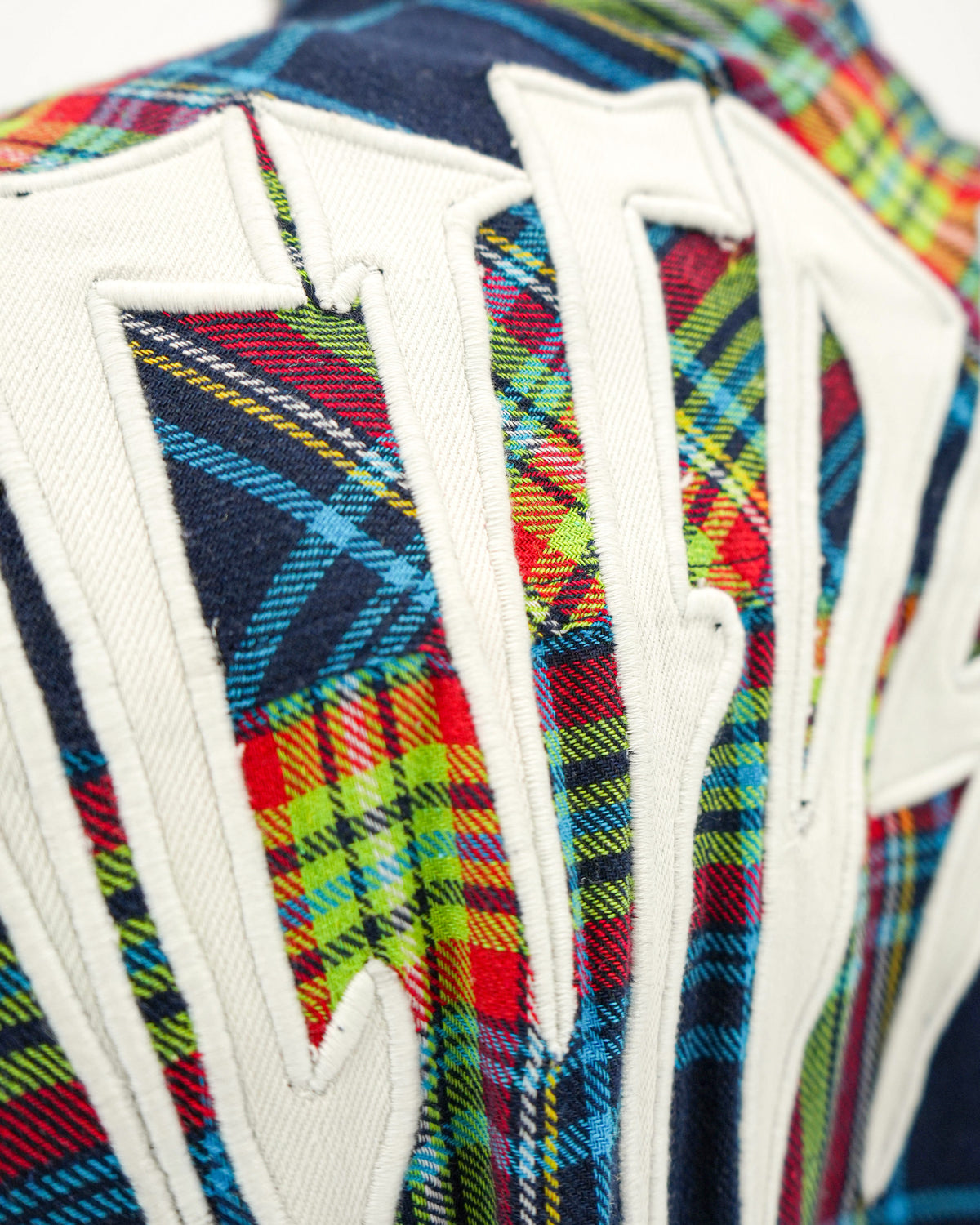 Static Fame Stoned Blue-Green Plaid Shirt