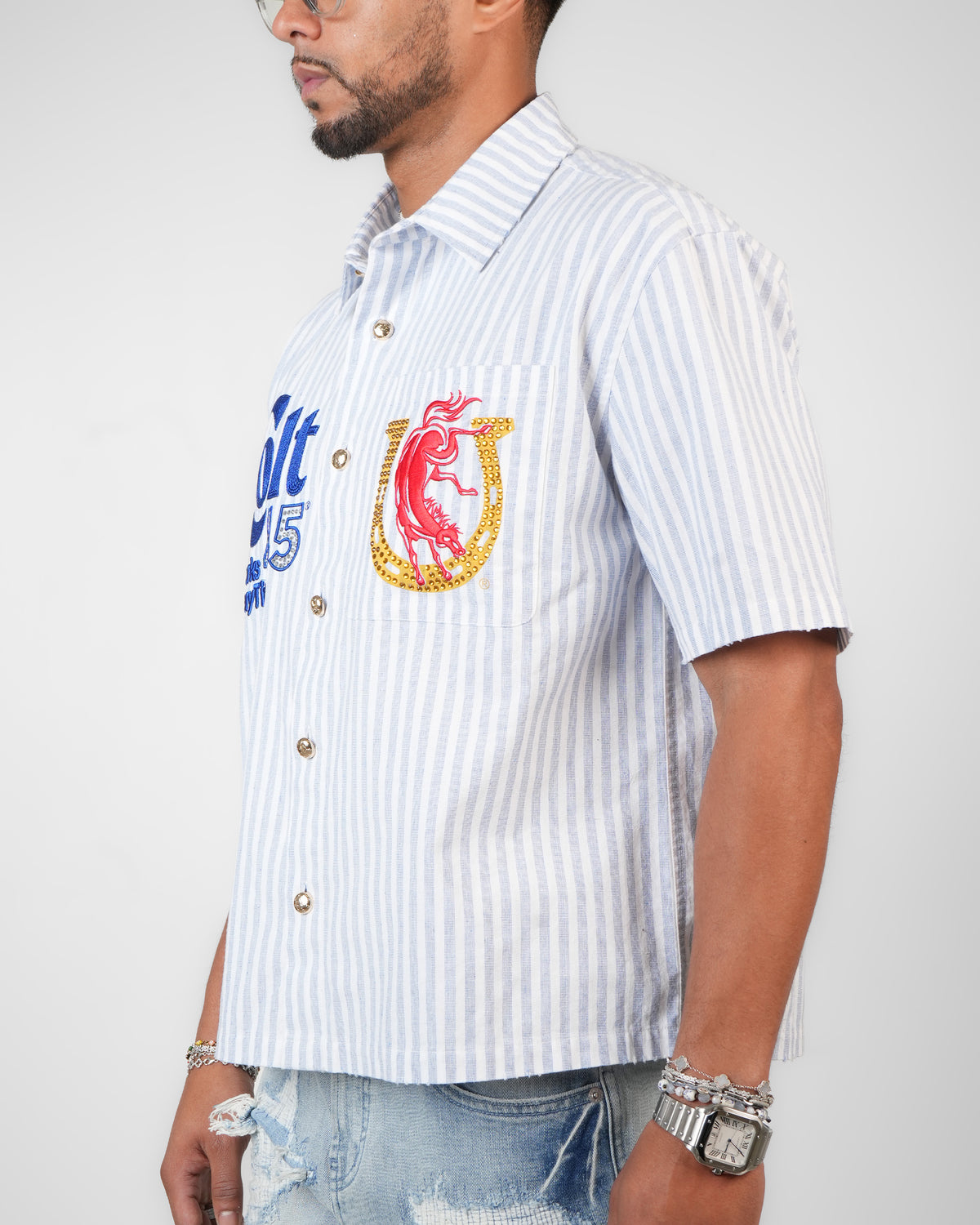 Colt 45 Classic Blue Mechanic Shirt