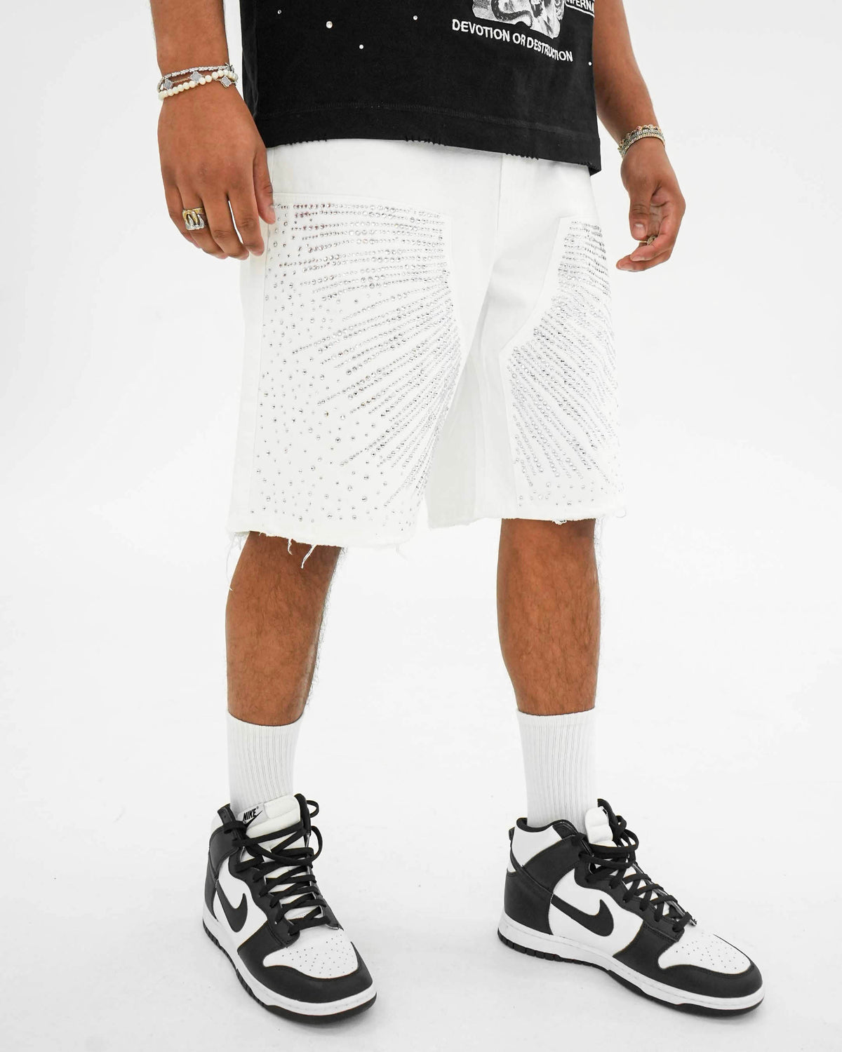 Lightstrike Stoned White Denim Shorts