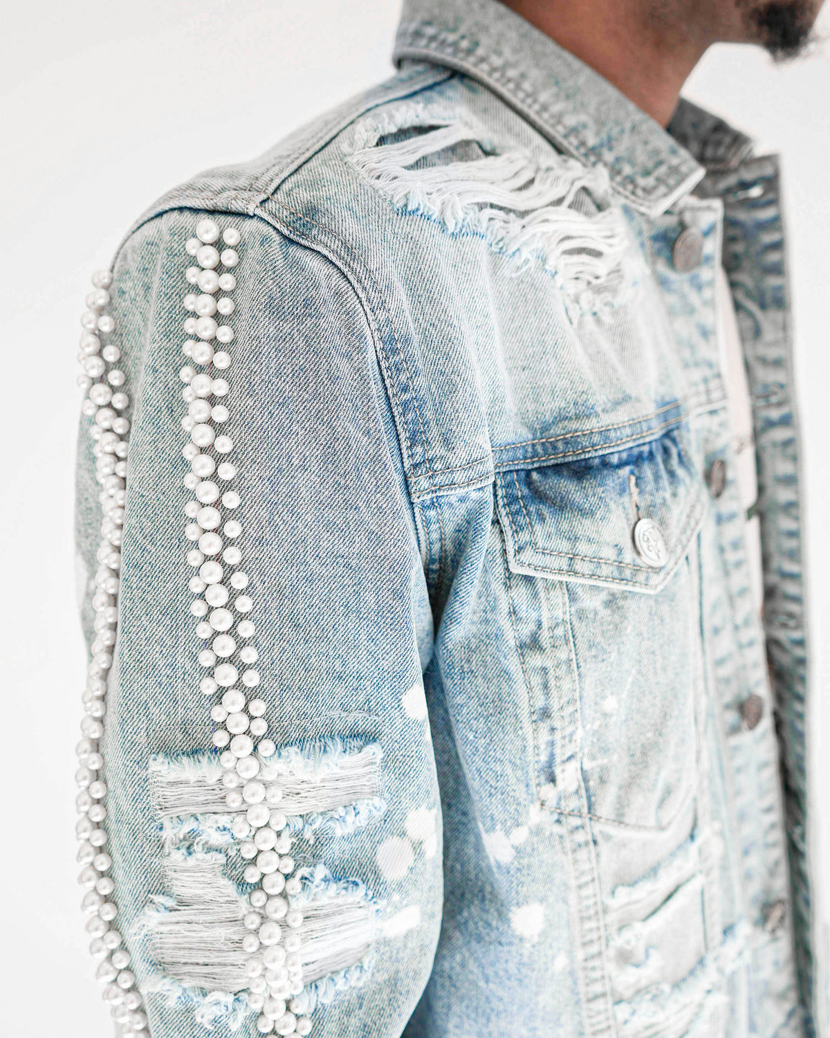 Preme Devotion Pearl Light Indigo Denim Jacket
