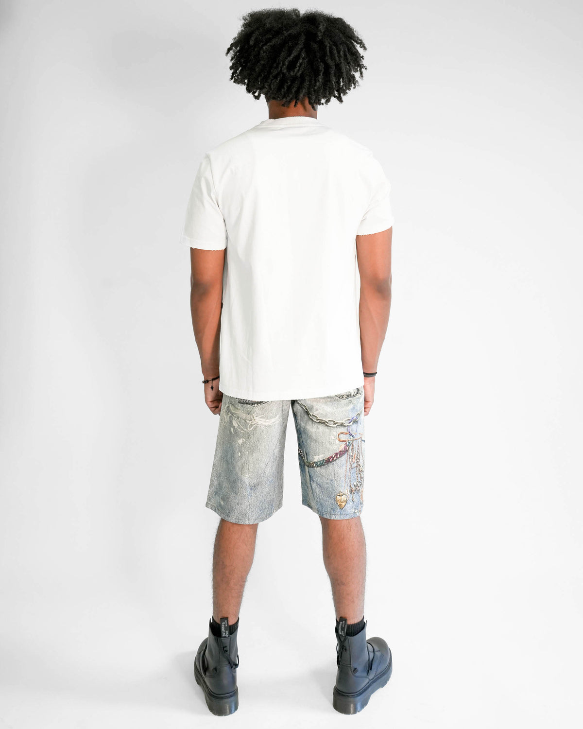 Preme Reign in Chains Denim Jean Shorts