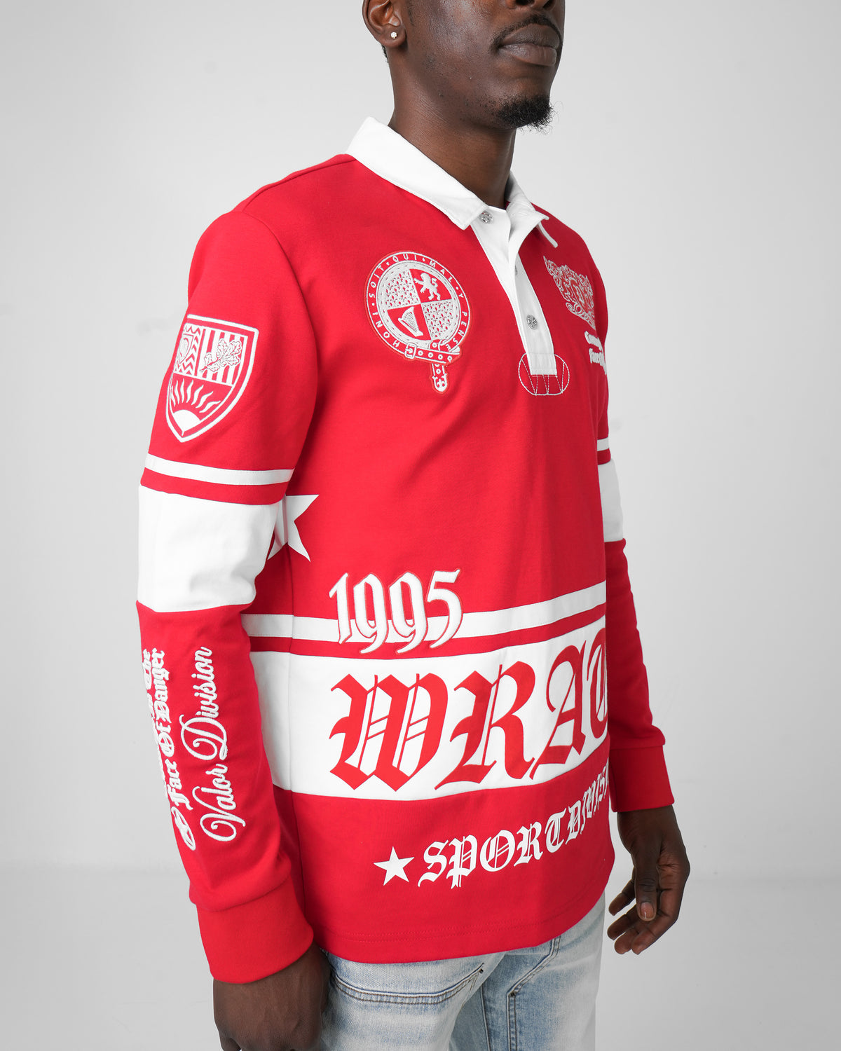 Wrath Division Red Long Sleeve Polo