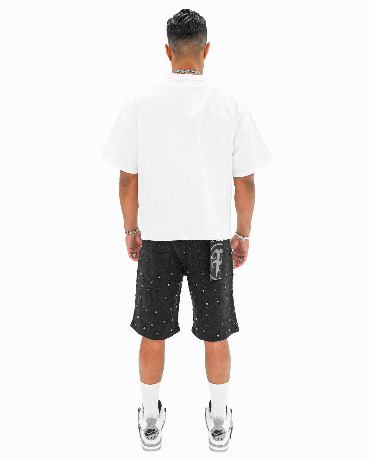 Venom Trap Stoned Cropped White T-Shirt